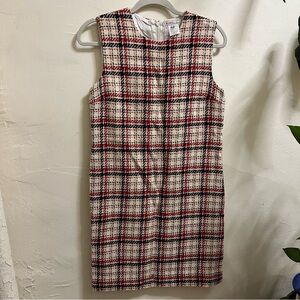 Made in Italy Vintage Kors Michael Kors Plaid Sleeveless 100% Wool Dress 8